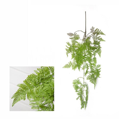 

Artificial Green Plants Fishtail Pine Fern Leaf Simulation Wall Hanging Plant Flowers Hotel Wedding Home Shop Decoration