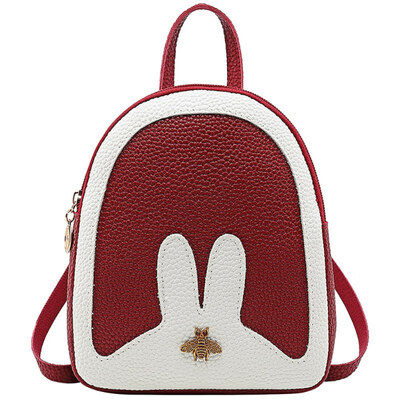 

Lovely Women Rabbit Ear Backpacks Quality Leather Girls Back Bags Fashion Teenage Girls Cute School Bags Travel Bags