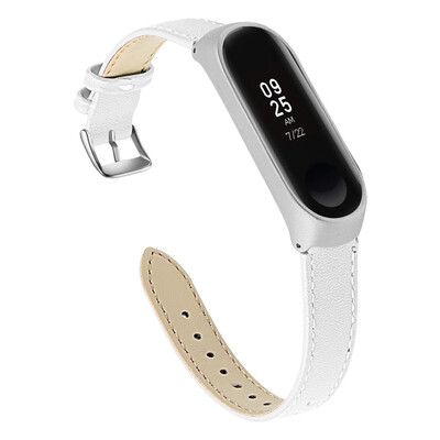 

ECSEM Wristband for Mi Band 3 Bracelet Genuine Leather Strap for Xiaomi Mi Band 4 Mi Band 3