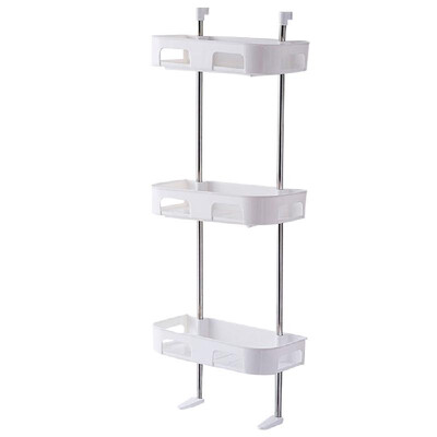 

Toilet Storage Rack Multi-Tiers Bathroom Shelf Adhesive Wall-mounted Storage Rack Over The Toilet Holder Basket Organizer No Drill