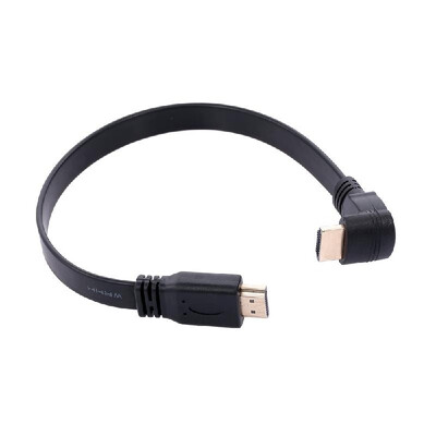 

HD Cable HD Male to 90 Degree Right Angle HD Male High Speed 4K 3D Gold-plated Connectors Support 1080P for PC Laptop Projector TV