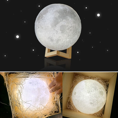 

3D Moon Lamp USB LED Night Moonlight Gift Touch Sensor Color Changing