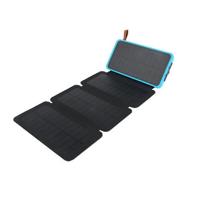 

Solar Power-Bank Portable Waterproof Solar Charger Outdoor Dual USB Ports Foldable Phone Charger