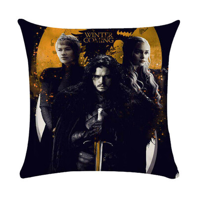 

18" Square Game of Thrones Cotton Linen Home Decorative Throw Pillow Case Cushion Cover 45cm45cm