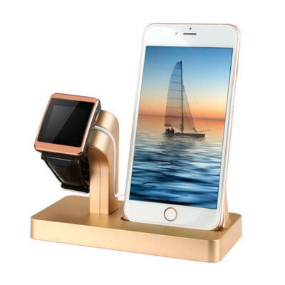 

Charging Dock Stand Station Charger Holder For Apple Watch iWatch iPhone 7 6S 5