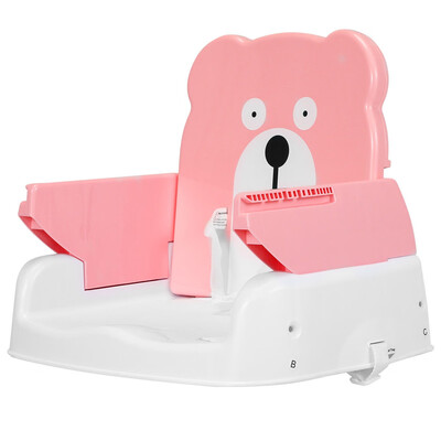 

Adjustable Height Portable Folding Booster Toddler Chair Tray-Pink
