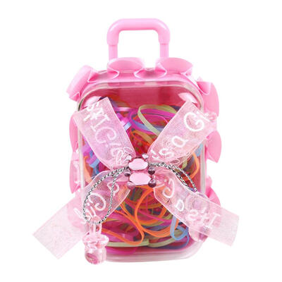 

Suitcase Bowknot Shape Disposable Elastics Hair Bands Girls Ponytail Holder