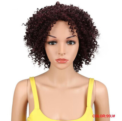 

Noble Wigs Kanekalon 12 Inch Short Wig Kinky Curly Synthetic Hair Wigs Heat Resistant 2 Color Free Shipping