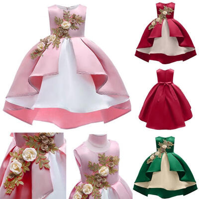 

Lovely Baby Girls Summer Dresses Bridesmaid Flower Party Formal Sleeveless Dress Girls One Piece Princess Skirts