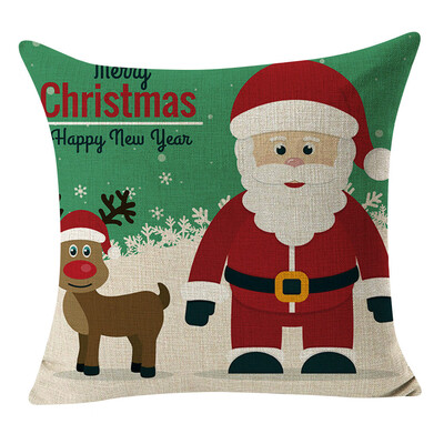 

Siaonvr Christmas Pillow Cover Linen Pillowcases Decorative Home Decoration 45x45cm