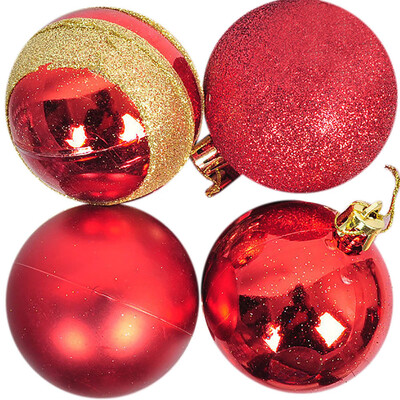 

〖Follure〗4Pcs Christmas Balls Baubles Party Xmas Tree Decorations Hanging Ornament Decor
