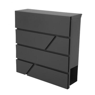 

Greensen Black Iron Wall Mounted Locking Mailbox with 2Pcs Keys