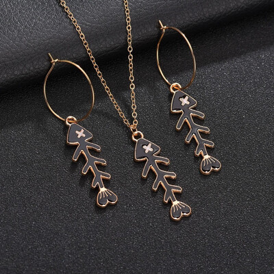 

3PCS Women Trendy Earrings&Necklace Sets Bee Animal With Pearl Female Jewelry Women Wedding Jewelry Gold Chain Jewelry Sets