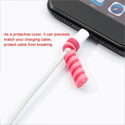 

10Pcs Flexible Spiral Tube Charging Cable Protective Cover Cable Winder Organizer Line Cord Protector