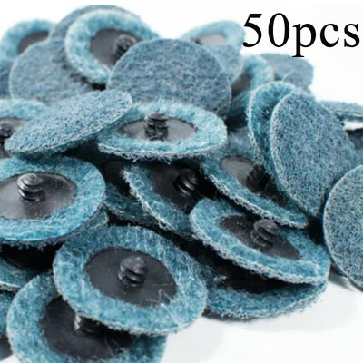 

50Pcs 2 50mm Sanding Disc Blue Roll Lock Grinding Surface Abrasive US