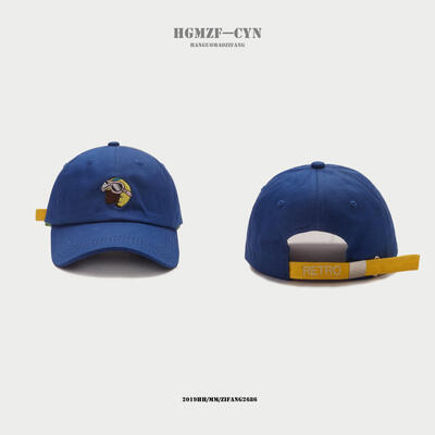 

Korean Student Hat Mens Summer Lovers Korean version Baitao Cartoon Embroidered Pilot ins Duck Tongue Cap Womens Baseball Cap