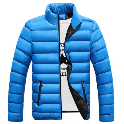 

Mens Packable Duck Down Jacket Winter Warm Stand Collar Overcoat Casual Coat