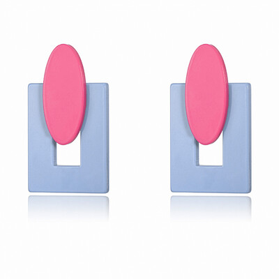 

HOT 30 Style Korea Handmade Wooden Drop Earrings New Fashion Geometric Long Acrylic Metal Earrings modern Jewelry