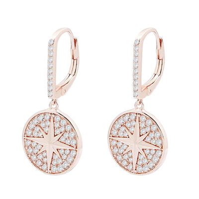 

Women Zircon Star Circle Dangle Hook Geometric Drop Earrings Jewelry Gift