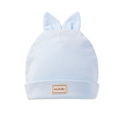 

Newborn Baby Girls Boys 100 Cotton Fetal cap Hat Bibs Burp 2 Piecess Rabbit Hat Triangle Towel Baby Accessories