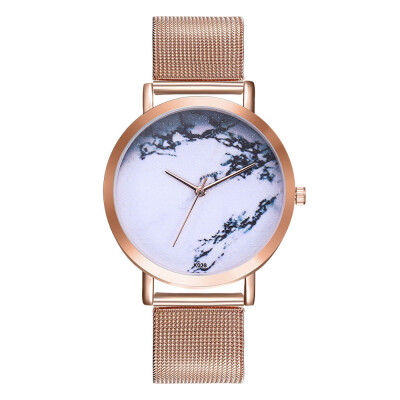 

〖Follure〗Woman Fashion Plant Pattern Alloy Steel Strap Analog Quartz Round Watch