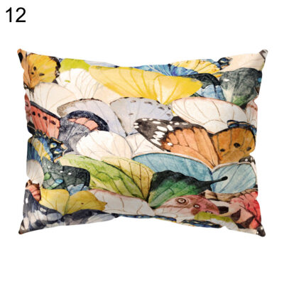 

Colorful Butterfly Rectangle Throw Pillow Case Cushion Cover Home Car Decor