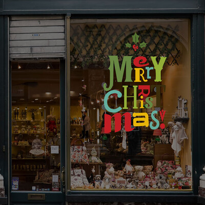 

Tailored Creative Merry Christmas Art Wall Sticker Window Wall Sticker Home Decor