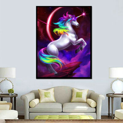 

Unicorn DIY 5D Diamond Embroidery Painting Animal Cross Stitch Craft Home Decor