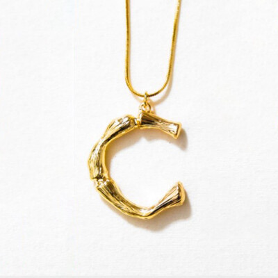 

Gold Letter A-Z Pendant Chain Necklace Fashion
