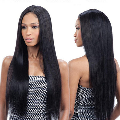 

Gobestart Human Hair Wigs For Women Long Straight Lace Front Full Wig With Baby Hair