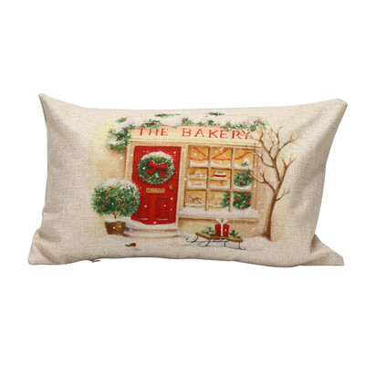 

Siaonvr Christmas Pillow Sofa Waist Throw Cushion Cover Home Decor B