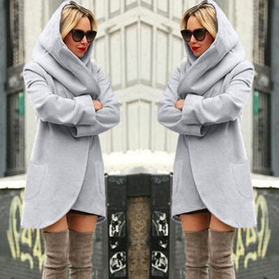 

〖Follure〗Women Woolen Hooded Thin Coat Loose Ladies Casual Hoodies Jacket Overcoat Top