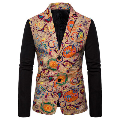 

Male Holiday Jacket Long Sleeve V-neck Plus Size Cocktail Buttons Casual Coat