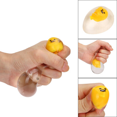 

Siaonvr 6CM Novelty Clear Squeezable Yolk Toy Squishy Toy Stress Relief Ball For Fun
