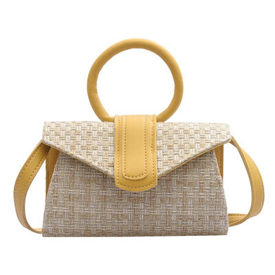 

PU Cotton Thread Handbag Women Knit Envelope Bag Crossbody Shoulder Bags