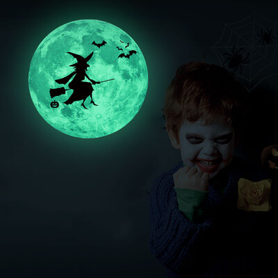

Toponeto Luminous Moon Removable Wall Sticker Home Halloween Decoration