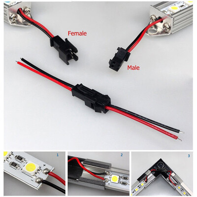 

〖Follure〗10Pairs 2PIN Male&Female Connector Wire Cable For 3528 5050 LED Strip Lights