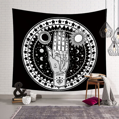 

Toponeto Psychedelic Moon&Sun Wall Hanging Beach Towel Art Tapestry Dorm Home Decor