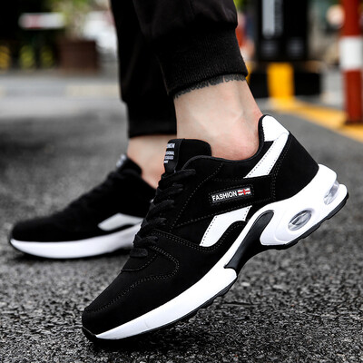 

Autumn mens shoes new tide shoes Korean sports shoes mens black running shoes air cushion leather casual shoes