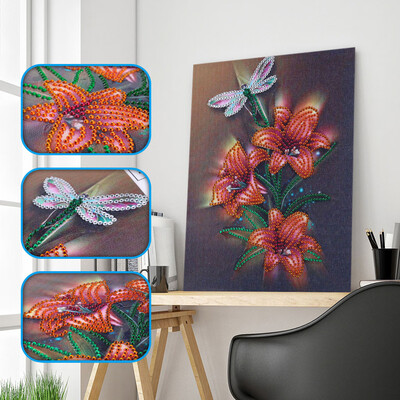 

Gobestart Fluorescent Diamond Painting DIY 5D Partial Drill Cross Stitch Kits Crystal Rhin