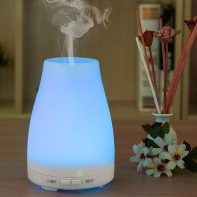 

100ml UKUS Plug LED Color Changing Air Humidifier Essential Oil Diffusers Button Burner Aroma Diffuser