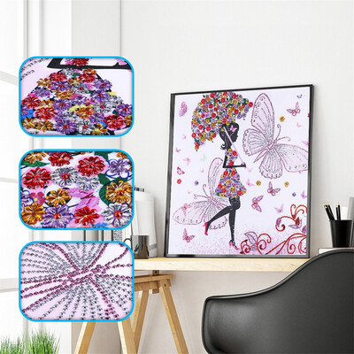 

Siaonvr Special Shaped Diamond Painting DIY 5D Partial Drill Cross Stitch Kits Crystal R