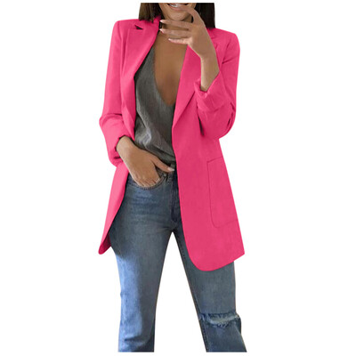 

Toponeto Women Autumn Winter Long Sleeve Office Coat Cardigans Suit Long Jacket