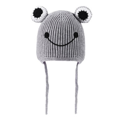 

Winter Knitted Warm Hat Korean Cartoon Children Solid Color Caps Earmuffs