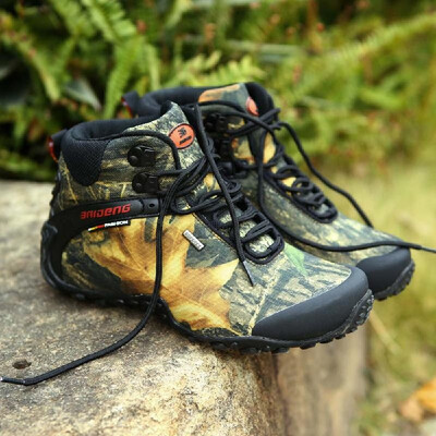 

Outdoor Camouflage High-top Shoes Professional Climbing Boots Mens Hiking Shoes Sport Sneaker Water-resistant Trekking Shoes
