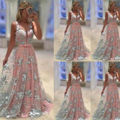 

Women Bridesmaid Wedding Long Dress Evening Cocktail Party Ball Prom Gown Dress