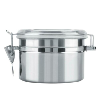 

Stainless Steel Airtight Sealed Canister Coffee Sugar Storage Container Jars