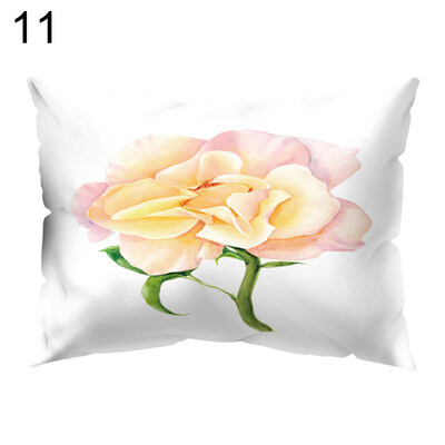 

Flower Peony Rose Pillow Case Cushion Cover Sofa Bed Car Cafe Office Decoration