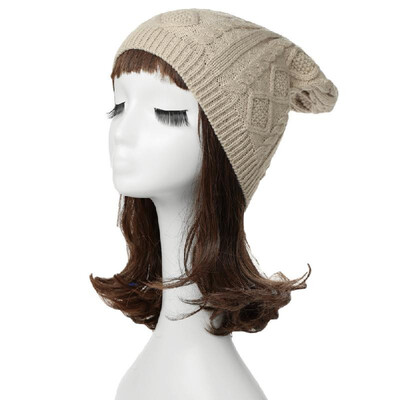 

New Fashion Unisex Women Men Knitted Beanie Solid Color Ribbed Design Slouchy Hat