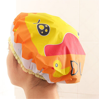 

〖Follure〗Women Shower Caps Colorful Bath Shower Hair Cover Adults Waterproof Bathing